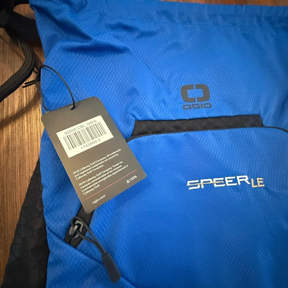 OGIO Speerle Blue and Black NEW WITH TAGS Backpack Cinch Lightweight Hiking Golf